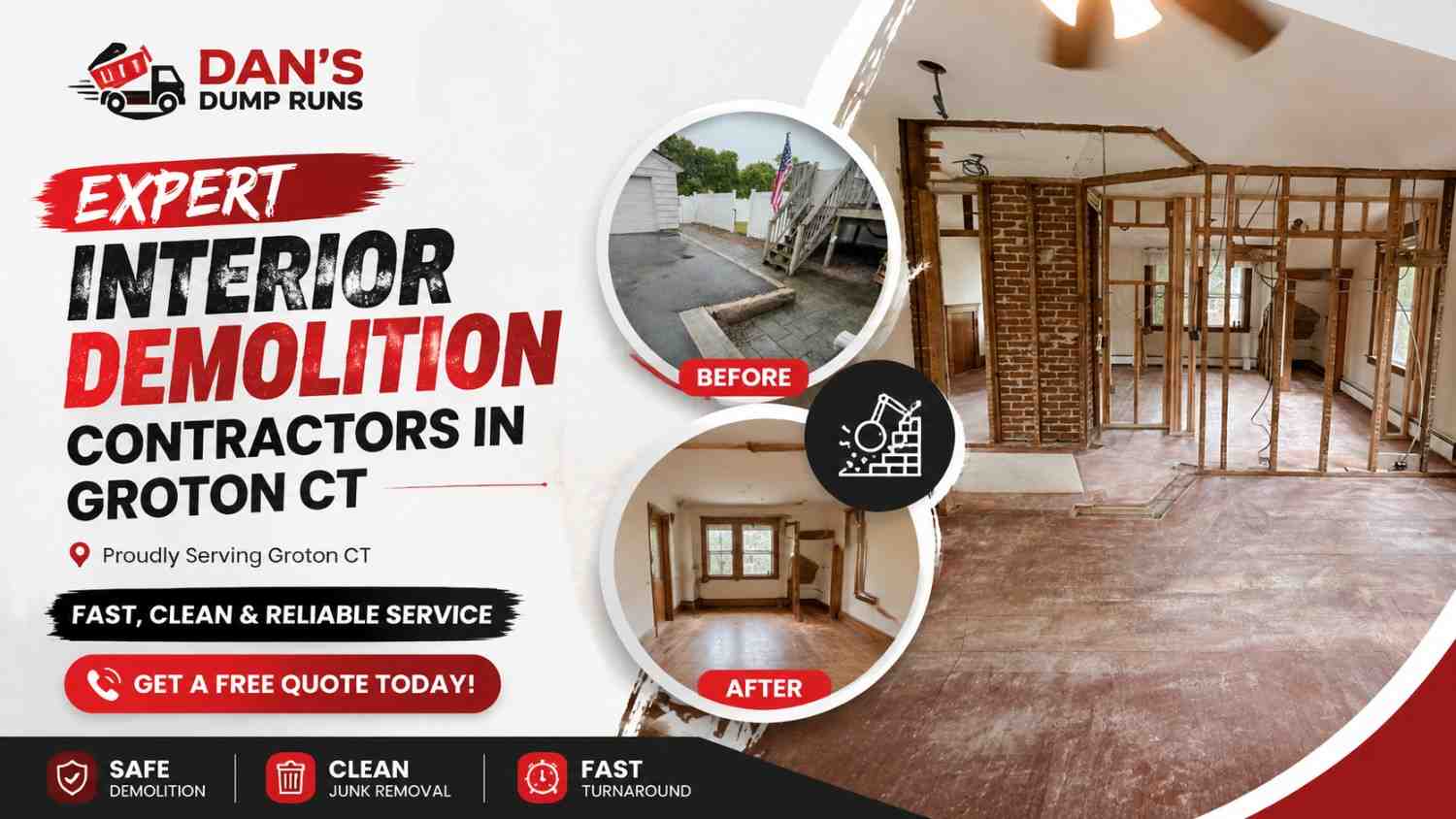 Expert Interior Demolition Contractors in Groton CT – Fast & Clean Services